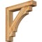 Ekena Millwork Merced Block Rough Sawn Bracket w/ Offset Brace, Western Red Cedar, 6"W x 32"D x 32"H BKT0604X32X32MRC05RWR - alternate 1